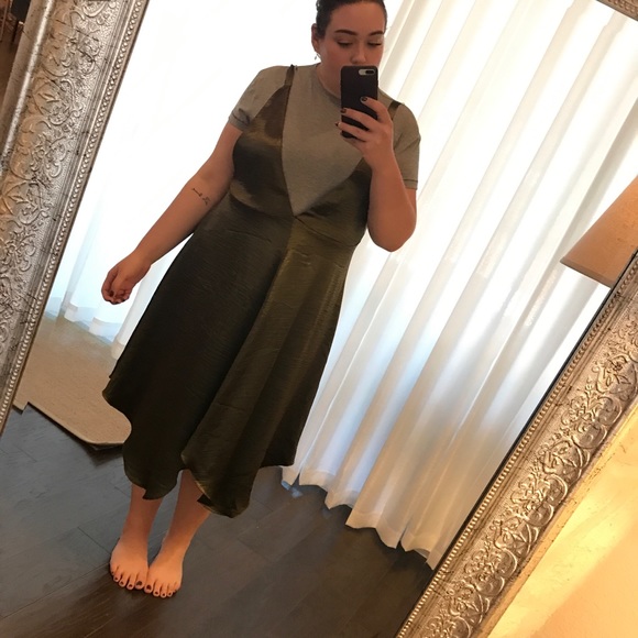 Anthropologie Dresses & Skirts - Anthropologie Silky Dress With Layered Tee